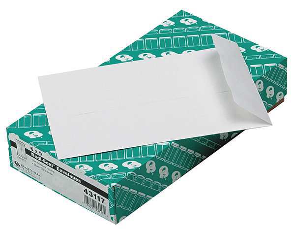 Catalog Envelope, White, Paper, PK100
