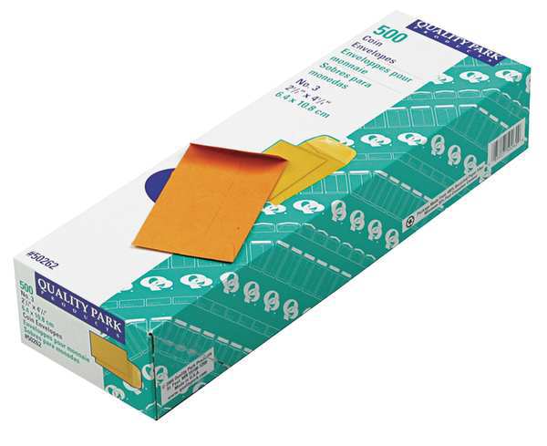 Coin Envelope, Light Brown, Kraft, PK500
