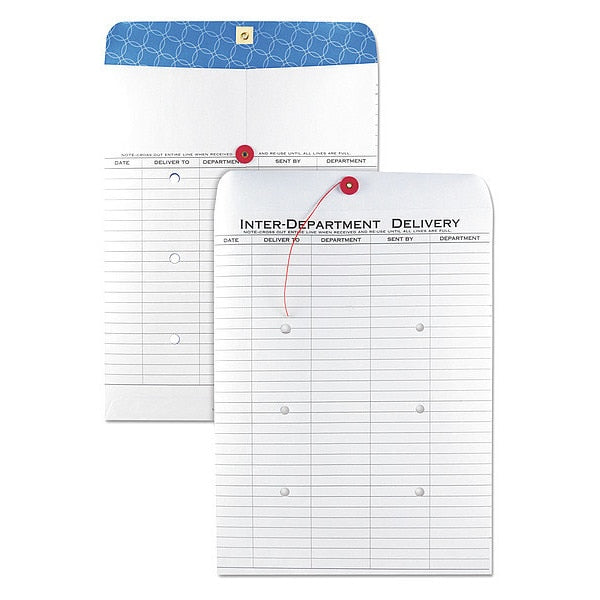 Interoffice Envelope, White, Paper, PK100