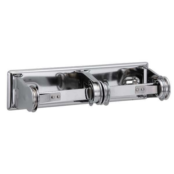 Toilet Paper Holder, Triple Post, Silver