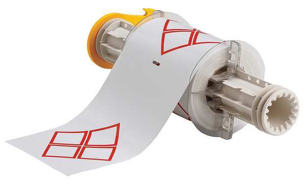 Label, Red/White, Labels/Roll: 90