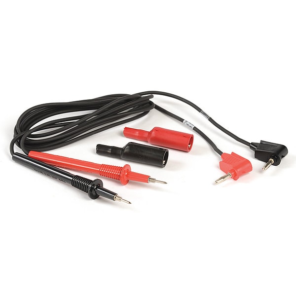 Test Leads, 48 In. L, 1000VAC, Red/Black