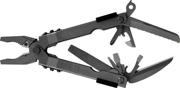 Multi-Tool, 6-5/16 in, Blunt, Black, 14 Tool