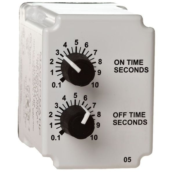 Time Dlay Rlay, 120VAC/DC, 10A, DPDT, 9 sec.
