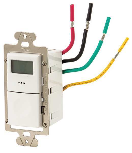 Timer, In-Wall, Digital, White