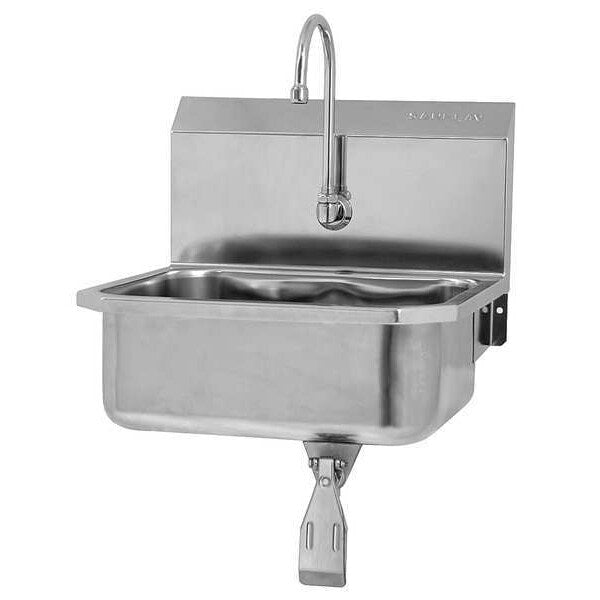 Hand Sink, With Faucet, 19 In. L, 18 In. W