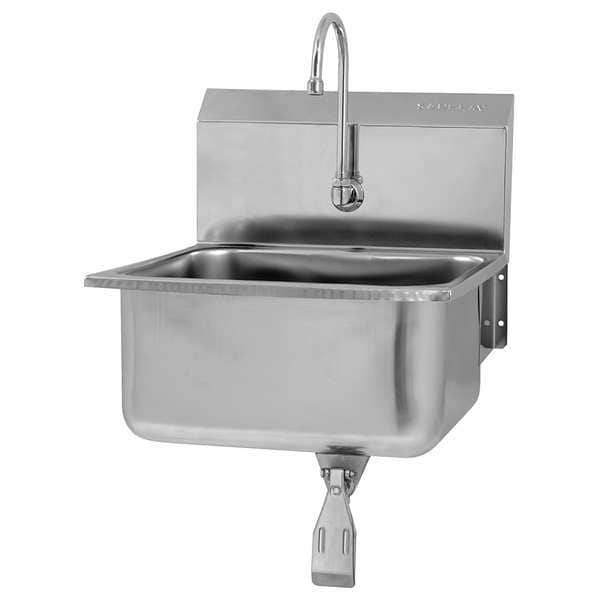 Hand Sink, With Faucet, 21 In. L, 20 In. W
