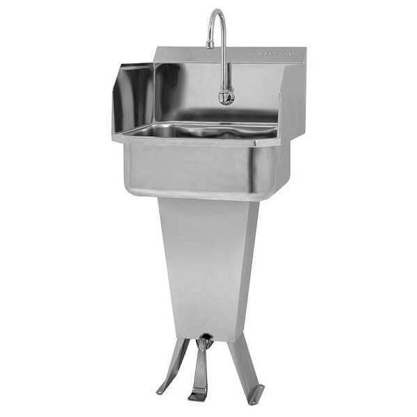 Hand Sink, With Faucet, 19 In. L, 18 In. W