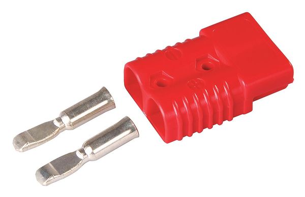 Medium Duty Plug, Brass/Silver, 1/0 Gauge