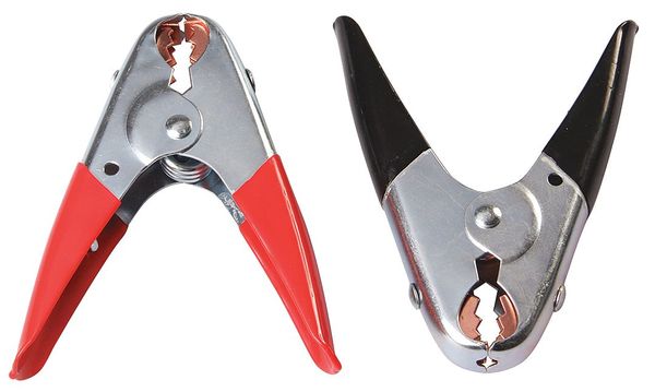 Med Duty Boost Cable Clamp, 500A, Rd/Blk
