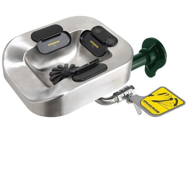 Wall Mounted Eye/Face Wash Station Stainless Steel