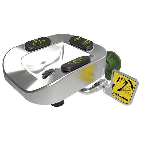Wall Mounted Eye/Face Wash Station Stainless Steel