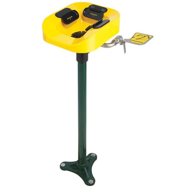 Pedestal Mounted Eye/Face Wash Station Plastic