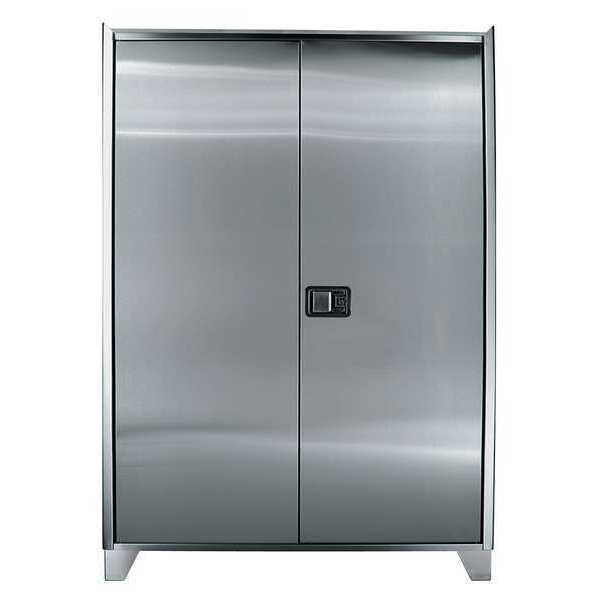 18 ga. 304 Stainless steel Storage Cabinet, 48 in W, 73 in H, Stationary