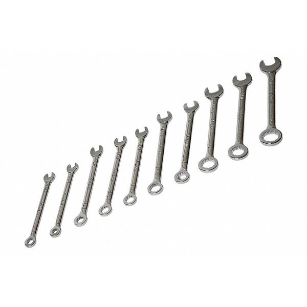 Combo Wrench Set, Steel, 2-3/4 to 4 in.
