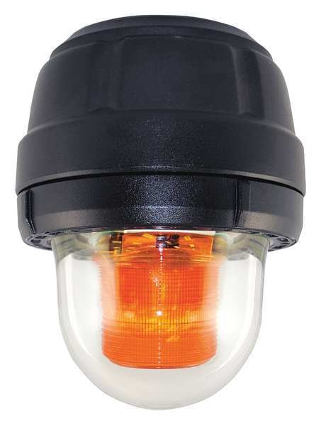 Warning Light, Amber, Strobe Tube, 120VAC