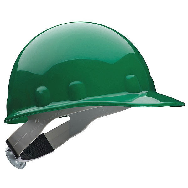 Front Brim Hard Hat, Type 1, Class E, Ratchet (8-Point), Green
