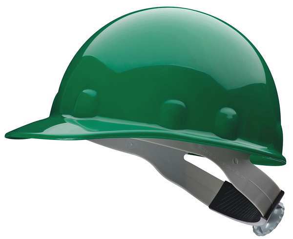 Front Brim Hard Hat, Type 1, Class E, Ratchet (8-Point), Green