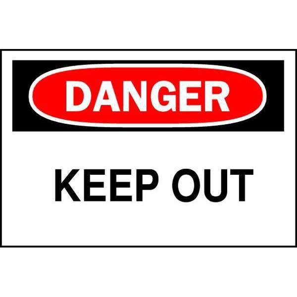 Danger Sign, Keep Out, 7x10, 84095