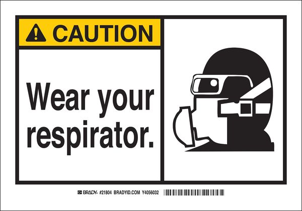 Safety Sign Label, 3-1/2 x 5, Self-Adhes., 83932