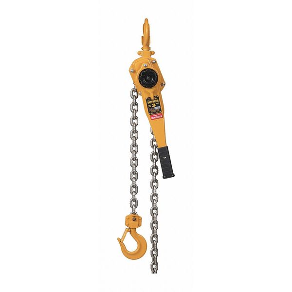 Lever Chain Hoist, 6,000 lb Load Capacity, 10 ft Hoist Lift, 1 1/2 in Hook Opening