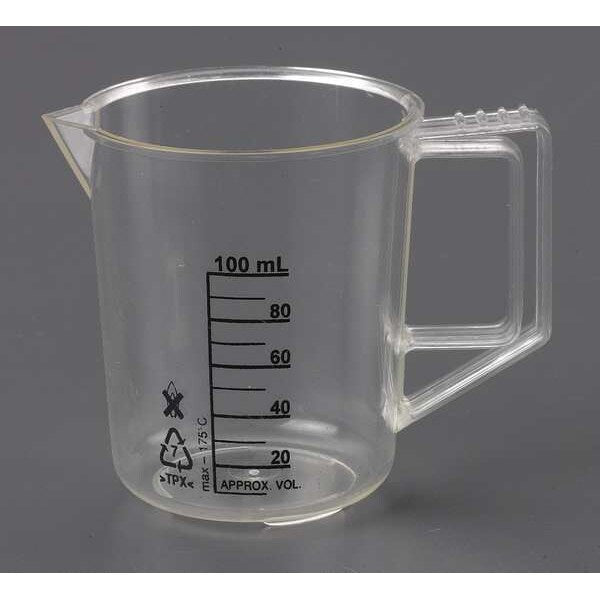 Beaker with Handle, 100mL, Poly, PK6