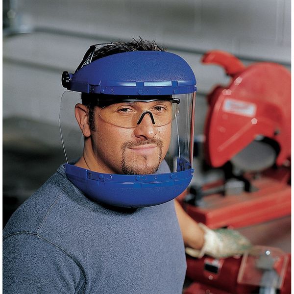 Ratchet Faceshield Assembly, Uncoated, Clear Visor, Includes Chin Guard and Ratchet Headgear