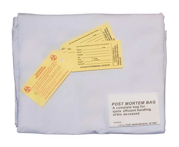 Body Bag, White, Pediatric, PK10