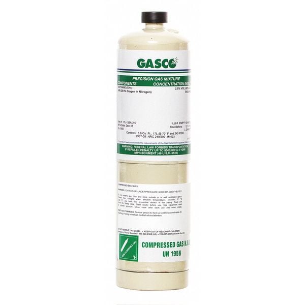 Calibration gas, Ethylene, Nitrogen, 17 L, CGA 600 Connection, +/-5% Accuracy, 240 psi Max. Pressure