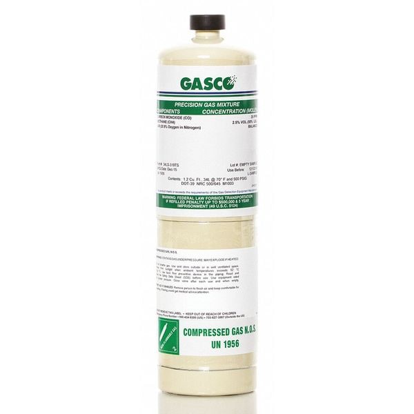 Calibration gas, Air, Hexane, 34 L, CGA 600 Connection, +/-5% Accuracy, 500 psi Max. Pressure