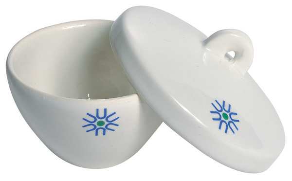 Crucible, Porcelain, Glazd, 1150C, 76mm, PK6