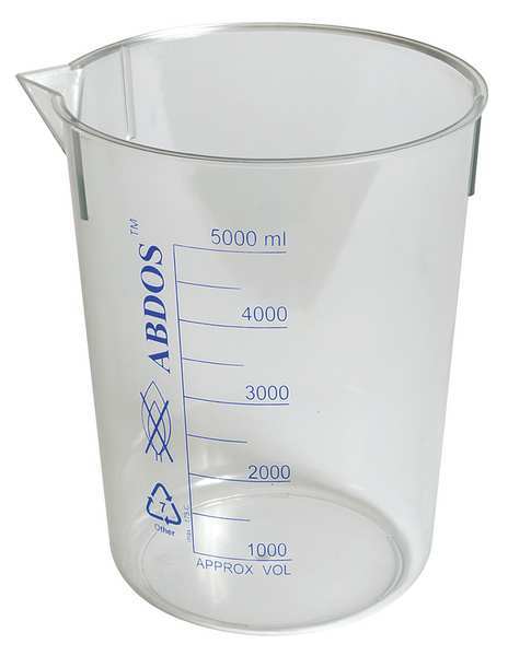 Beaker, 10,000mL, 1000mL, Polypropyln, Clear