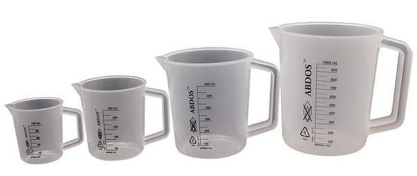 Beaker, 10,000mL, 1000mL, Polypropylene, Wht