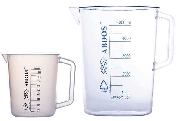 Beaker, 10,000mL, 1000mL, Polypropyln, Clear
