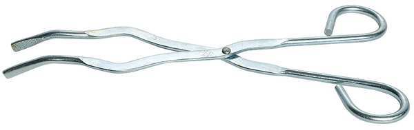 Crucible Tongs, Plated Steel, 9in, 2in, Zinc
