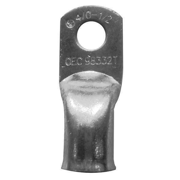 Lug, 4/0ga, 1/2 In, Crimp/Solder, PK25