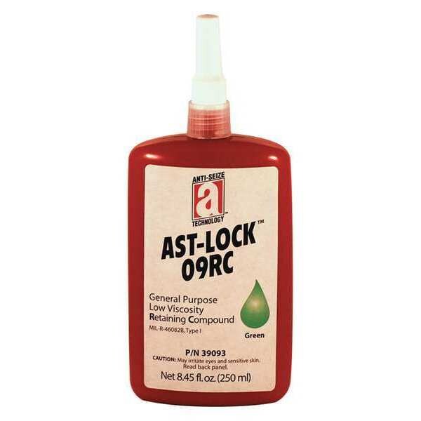 Retaining Compound, 09RC Series, Green, Liquid, 250mL Bottle