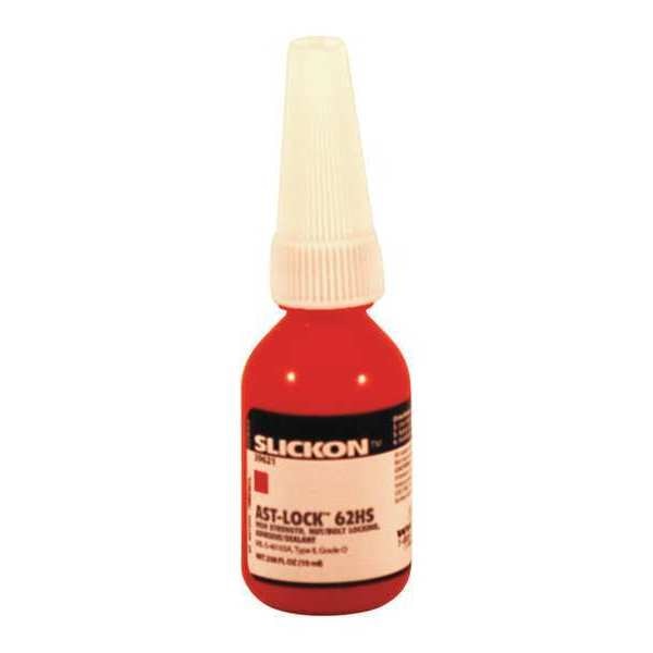 Threadlocker, ANTI-SEIZE TECHNOLOGY 62HS, Red, High Strength, Liquid, 10 mL Bottle