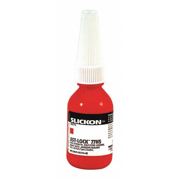 Threadlocker, ANTI-SEIZE TECHNOLOGY 71HS, Red, High Strength, Liquid, 10 mL Bottle