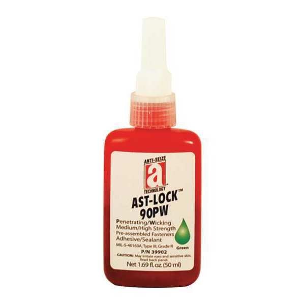 Wicking Grade Threadlocker, ANTI-SEIZE TECHNOLOGY 90PW, Green, Medium Strength, Liquid, 50 mL