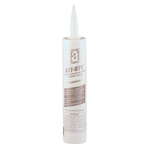 Waterproof RTV Silicone Sealant, 10.3 oz, Aluminum, Temp Range -75 to 450 Degrees F