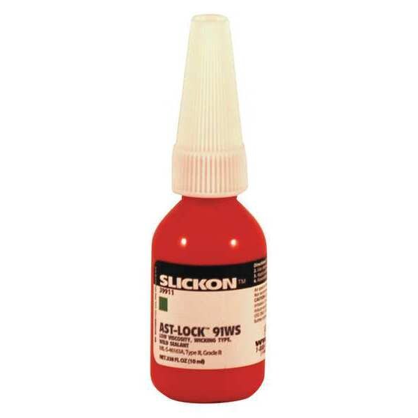 Weld Sealant, 91WS Series, Green, Liquid, Low Viscosity, High-Temperature Resistant, 10 mL Bottle