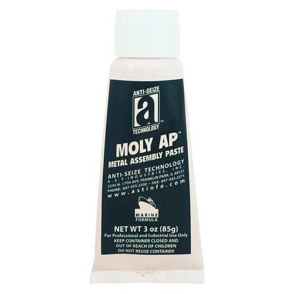 Anti Seize, Moly Paste, 3 oz, Tube, Black