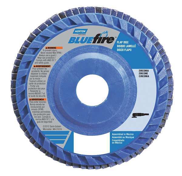 Flap Disc, 7 In x 80 Grit, 7/8