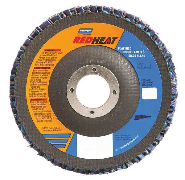 Flap Disc, 7 In x 120 Grit, 7/8