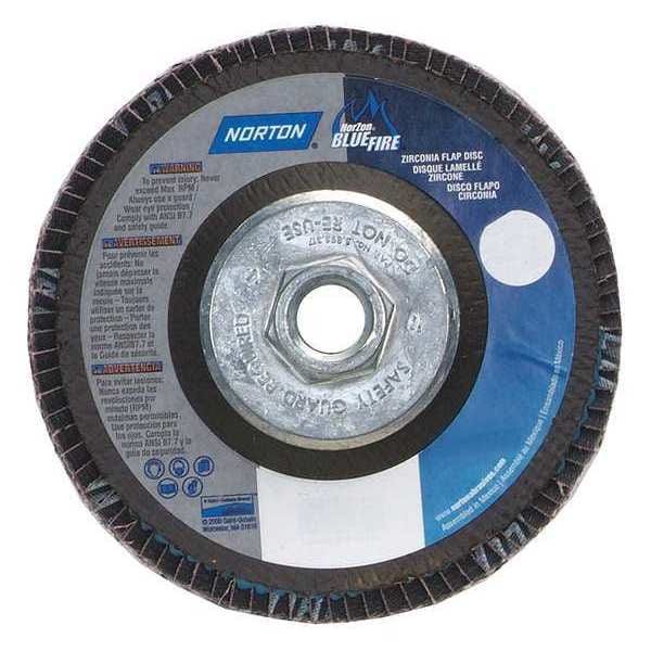 Flap Disc, 4 1/2 In x 60 Grit, 5/8-11