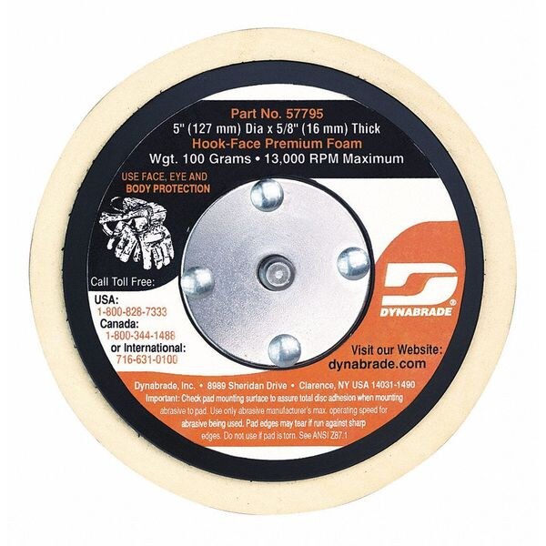 Non-Vacuum, Disc Pad, Hook Face, 5