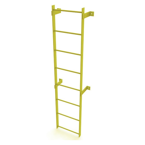 7 ft. Ladder, Steel, Standard Fixed, 8-Rung, Steel, 8 Steps, Safety Yellow Finish