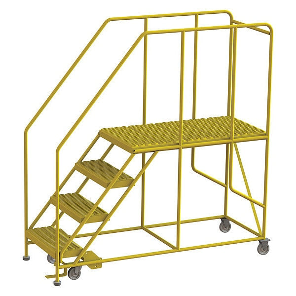 Work Platform, 4-Step, 800 lb.Cap, Steel