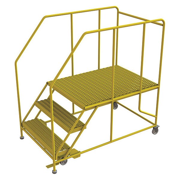 Work Platform, 3-Step, 800 lb.Cap, Steel
